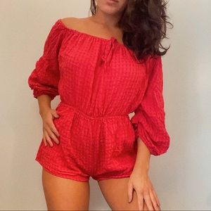BaeVely Pinkish Red Romper